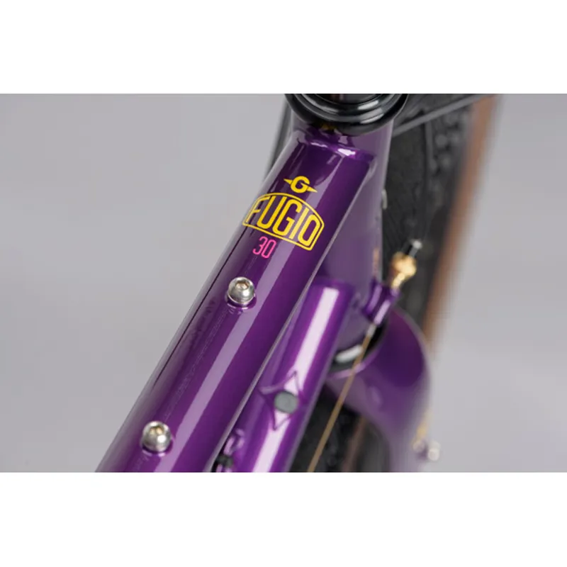 Genesis Fugio 30 Steel Gravel Bike in pink and Purple-6